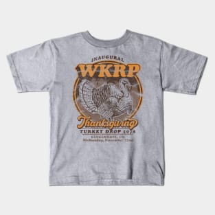 WKRP Turkey Day Vintage Worn Lts Kids T-Shirt